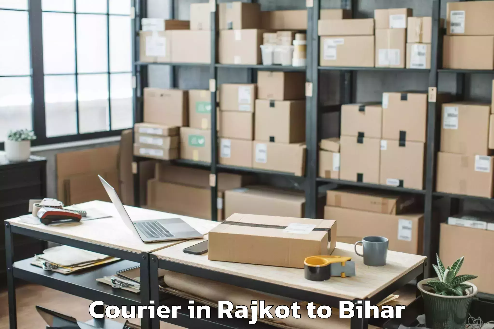 Get Rajkot to Lauriya Nandangarh Courier